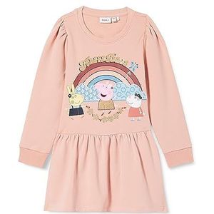 NMFANN PEPPAPIG SWE Dress BRU CPLG, Rose Smoke, 110 cm