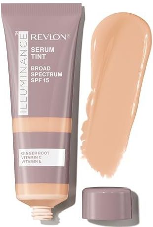 Revlon Illuminance Tinted Serum, drievoudig hyaluronzuur, egaliseert de huidtint na verloop van tijd en hydrateert de hele dag door, SPF 15, 213 Light Natural, 28 ml.