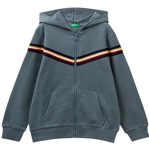 United Colors of Benetton Sweatshirt met capuchon voor kinderen en jongens, Grigio Scuro 1e4, 160 cm