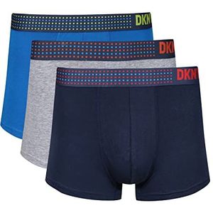 DKNY Heren DKNY Heren Super Zachte Modale & Katoen Mix Ondergoed Boxer Shorts, Blauw/Grijs, M UK, Blauw/Grijs, M