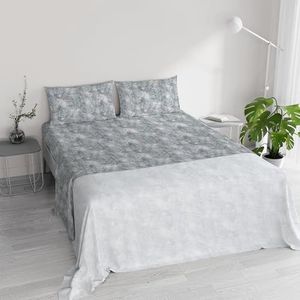 Ida Venere Beddengoedset voor tweepersoonsbed, katoen, geproduceerd in Italië, hoeslaken, laken 240 x 300 cm en 2 kussenslopen met overslag (tweepersoonsbed, Venere)