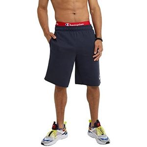 Champion Korte broek voor heren, Powerblend Fleece Shorts, 10 inch, middengewicht, C"" Logo, lange atletische shorts met zakken, groot ""C"" logo, Navy-y07689, XL