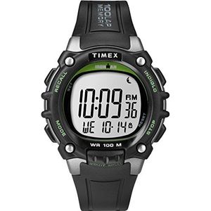 Timex Ironman Men's Classic 44mm Digitaal Zwart Resin Strap Horloge, zwart/grijs, 44 mm, TW5M03400