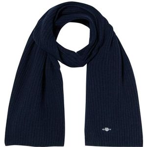 GANT Unisex Shield Wool Knit Sjaal, marineblauw, One Size