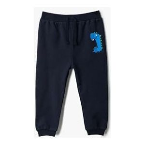 Koton Baby-jongens dinosaurus bedrukte details jogger trekkoord sweatpants, Marine (720), 6-9 Maanden