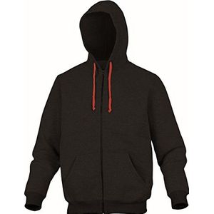 Delta Plus sweatshirt, polyester, katoen, zwart/rood, maat XXL