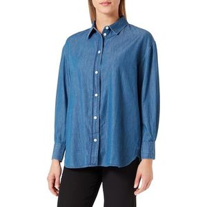 Maerz dames blouse 1/1 mouw, blauw, 48