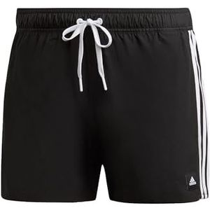 adidas 3 Stripes Zwemshorts, Black/White, L