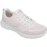 Skechers - Goga Mat - Trainingsschoen - Wit/Roségoudkleur - Vetersluiting