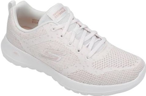 Skechers - Goga Mat - Trainingsschoen - Wit/Roségoudkleur - Vetersluiting