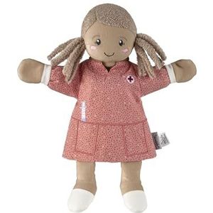 Sterntaler Handpop verpleegster met vlechten, zacht kinderspeelgoed om te vertellen, knuffelen en spraakbevordering, perfecte speelkameraad & cadeau-idee, meerkleurig