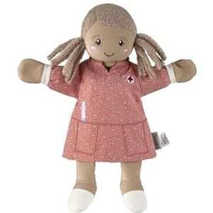 Handpop verpleegster, zacht speelgoed voor Kasperle Theater, om verhalen te vertellen en eerste rollenspel, voor meisjes en jongens