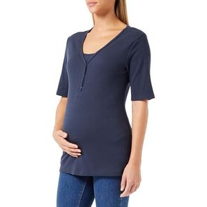 Noppies Dames Renate Nursing Rib Pyjama Top Ss Nachthemd, blauw (night), XL/XXL