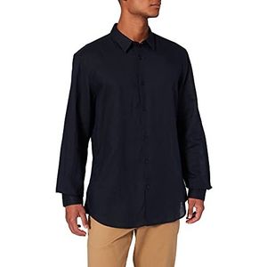 Antony Morato Napoli Shirt Soft Touch Cotton Linen voor heren, inktblauw, S