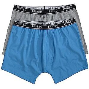 JP 1880 Heren Men Mid Pants Melange 2 Pack Boxershorts, licht azuurblauw, 8, Licht azuurblauw, 8