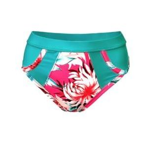 MF -Sea® Ariel bikini voor dames, buikcontrole, meerkleurige print, hoge taille, gerecycled polyamide-materiaal, ideaal voor zwemmen, surfen en andere watersporten, maat S, S, one size