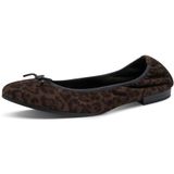 Tamaris - Ballerina - Bruin - Zacht Leer - Vlakke Zool