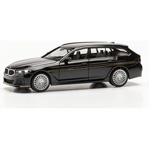 Herpa automodel BMW Alpina B5 Limousine, natuurgetrouw op schaal 1:87, automodel voor diorama, modelbouw verzamelobject, decoratie, Made in Germany, kunststof automodel, Kleur zwart