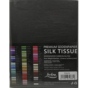 Premium zijdepapier Silk Tissue - 10 vellen (50 x 75 cm) - kleur naar keuze (zwart)