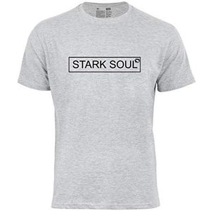 STARK SOUL Heren T-shirt, grijs melànge (003), S
