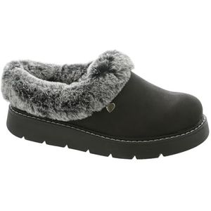 Skechers Keepsakes Lite-Cozy Blend Slipper voor dames, Zwart/Zwart, 7