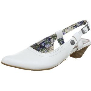 s.Oliver Casual slingback voor dames, Weiß White 100, 37 EU