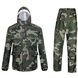 Ynport Crefreak Waterdicht pak voor heren/dames, camouflagepatroon, met capuchon