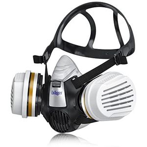 Dräger X-plore® 3300 Schilderset/Tuinbouwset halfgelaatsmasker met twee herbruikbare A2 P3 filters voor verfspuiten en werkzaamheden in de tuinbouw Size S