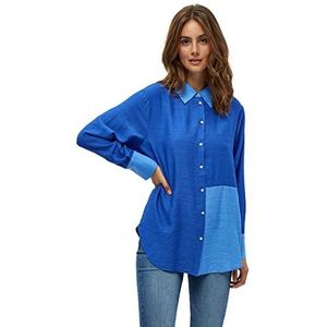 Peppercorn Lene shirt met lange mouwen | Blauwe damestops | Lenteshirt Dames | Maat S