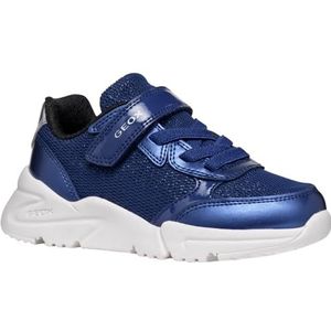 Geox J Loftus Girl C, meisjessneakers, Blauw, 24 EU