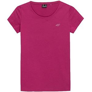 4F T-shirt voor dames, Donker Roze, S