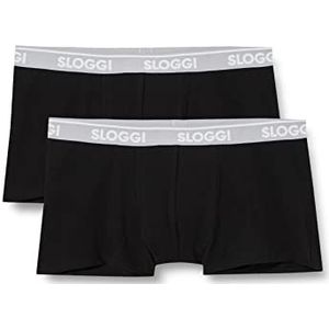 Sloggi Heren retroshorts (set van 2), zwart, S