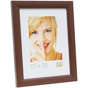 Deknudt Fotolijst, hout, bruin, 15 x 15 cm
