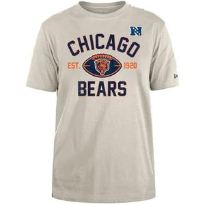 CHICAGO BEARS New Era Cap NFL Regular T-Shirt Distressed Zeefdruk Team Graphic Stone Unisex