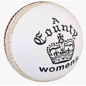 Readers Unisex's County Crown Cricket bal, Rood/Wit, Dames