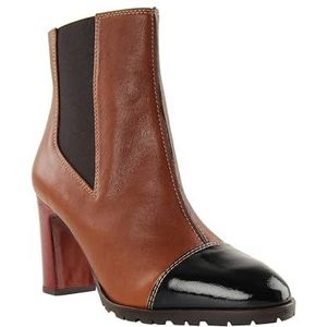 Chie Mihara ETU40 Chelsea Boot voor dames, zwart, bruin, bordeaux, 40 EU, Black Brown Burgundy, 40 EU