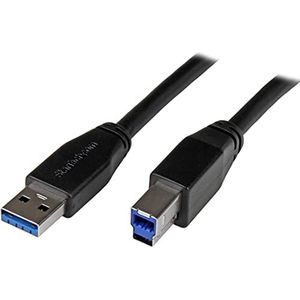 StarTech.com 10m actieve USB 3.0 USB-A naar USB-B-kabel - USB A naar USB B aansluitkabel - USB 3.1 Gen 1 (5 Gbit/s)