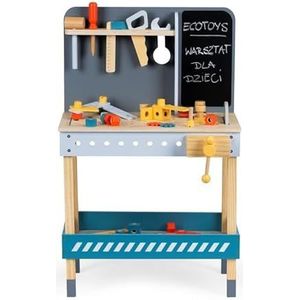 Speelgoed werkbank - met gereedschap - 50x29,5x49 cm - hout