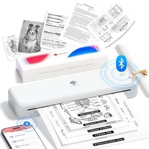 Phomemo M834 thermische printer A4, draagbare printer zonder inkt, smartphone-verbinding via Bluetooth, ondersteunt thermisch papier A4 (210 x 297 mm), 80 mm, mini-scanner, 300 dpi