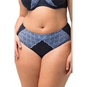 Ulla Popken, Dames, grote maten, midi-brief, tweekleurig, zwart, 58/60