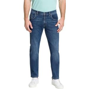 Pioneer Heren broek 5 Pocket Stretch Denim Jeans, Dark Blue Used Mustache, 38W / 36L, Donkerblauw Gebruikte Mustache, 38W x 36L