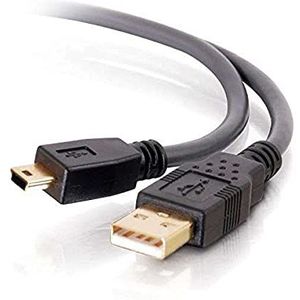 C2G/Cables to Go 29653 Ultima USB 2.0 A naar Mini-B kabel, houtskool (5 Meter)