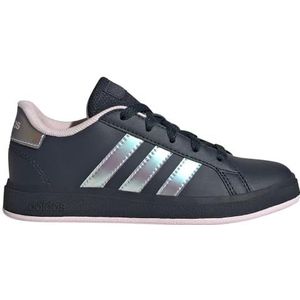 adidas Grand Court 2.0 Schoenen voor kinderen, lage schoenen zonder voetbal, Aurora Ink/Iridescent/Clear Pink, maat 37,5 EU, Aurora Ink Iridescent Clear Pink, 37.5 EU