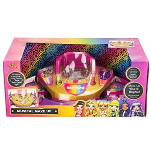 RAINBOW HIGH CD-speler make-up set voor kinderen, met oogschaduw, nagellak, lippenstift en muziek, Turn Your Color Up - Nice Group