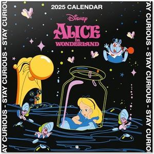 Grupo Erik Kalender 2025 Disney Alice In Wonderland - Broschürenkalender 2025 30x30 cm - Fsc-gecertificeerde wandkalender - Wandkalender 12 Maanden + poster