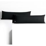 DecoKing Kussenslopen - Zwart Amber - Katoen - Set van 2