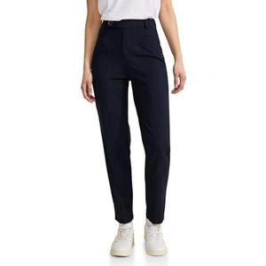 Street One Dames Tapered Leg Punto Di Roma Hw Broek, blauw (deep blue), 42W x 28L