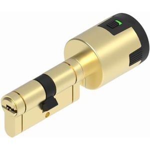Lince - Veiligheidscilinder 30+B50 met 100 dB alarm | Dubbele veiligheid | Mechanische zekering voor geprogrammeerde breuk bij poging tot breuk van de cilinder | Boek met 5 sleutels | Messing