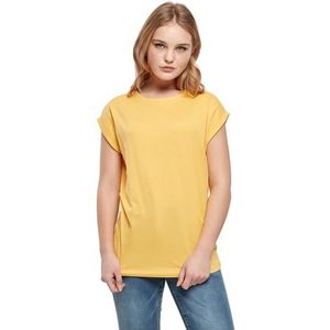 Urban Classics dames T-Shirt Ladies Extended Shoulder Tee, Geel, XXL