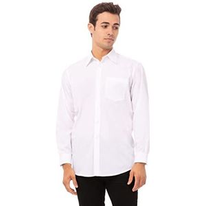 Uniform Works A730-M Unisex shirt met lange mouwen, wit